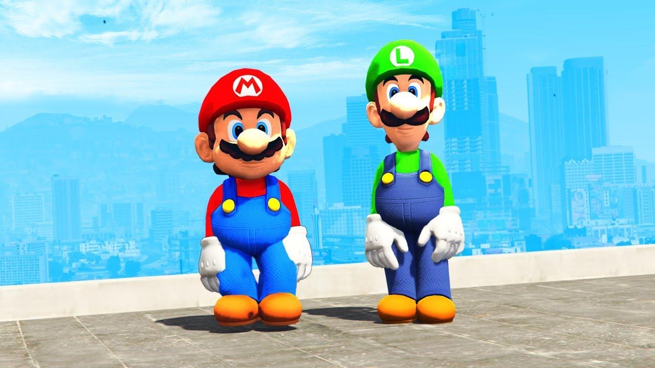 Mario e Luigi nel cortile di Franklin
