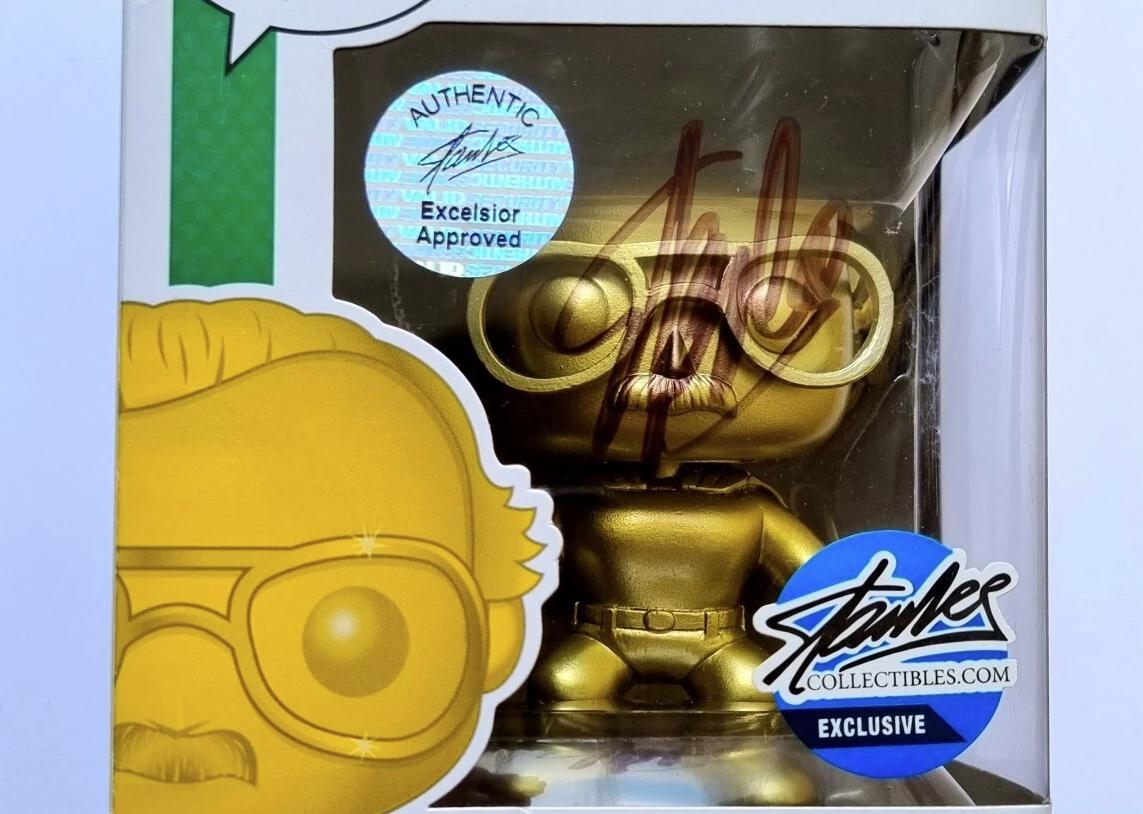 Stan Lee (Superhero Platinum Metallic, autografato)